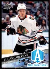 2020-21 UD Series 1 Base Young Guns #212 Lucas Carlsson RC